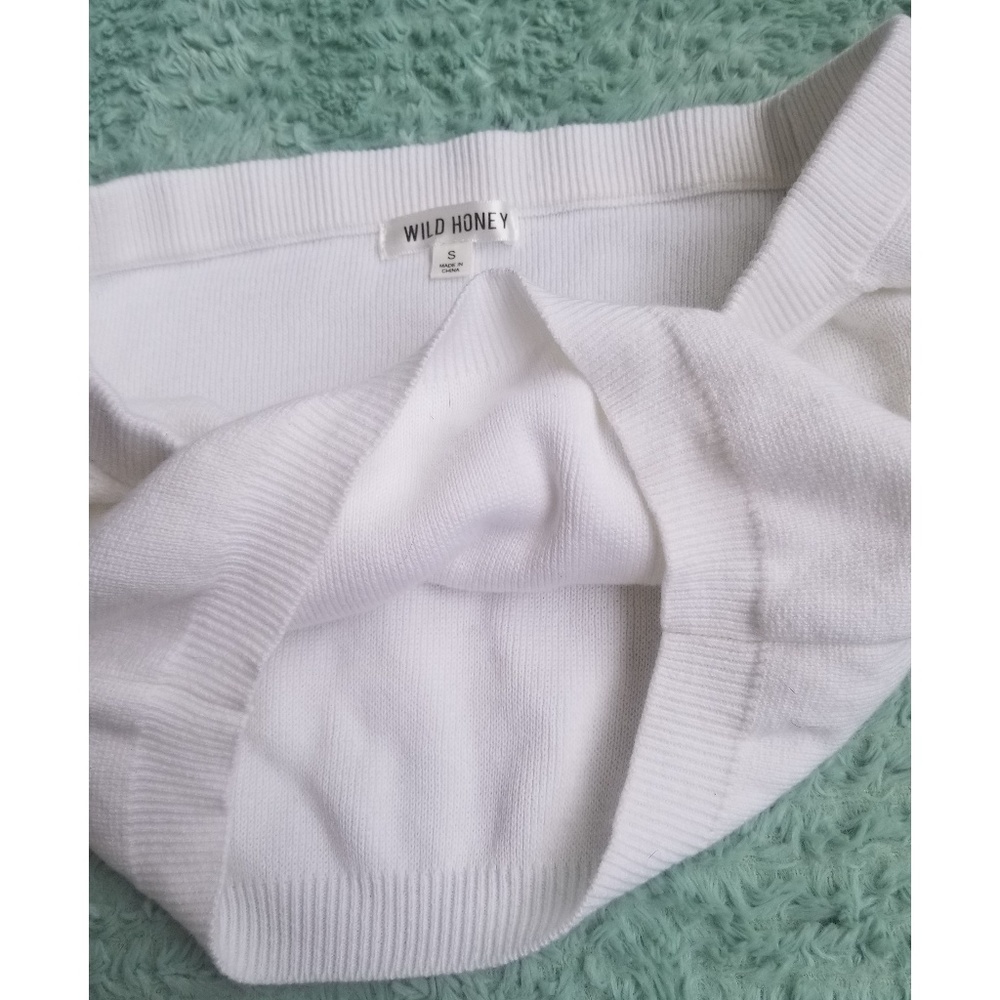 Wild Honey white long sleeve crop top - Picture 6 of 8